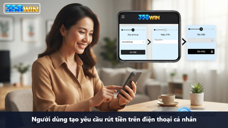 Thành viên kiểm tra thông tin trước khi rút tiền 358WIN
