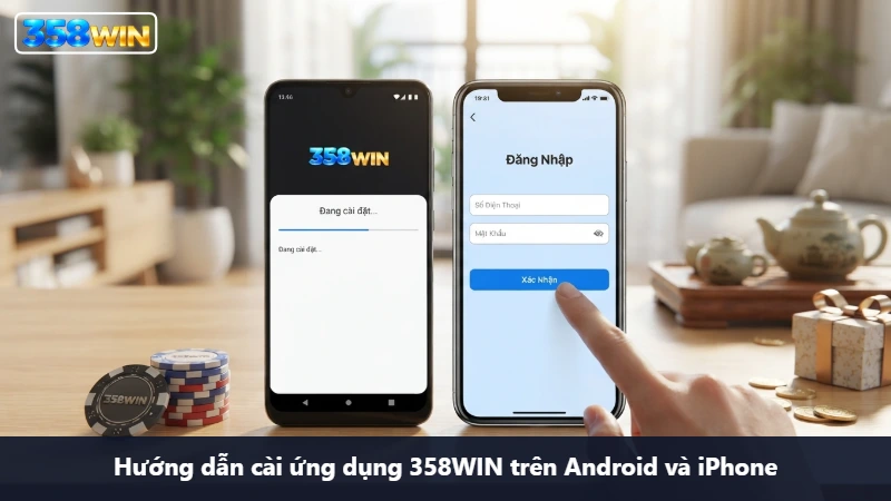 Người dùng chuẩn bị tải app 358WIN trên điện thoại cá nhân