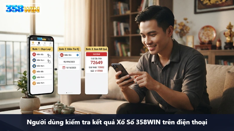 Người dùng chọn dãy số trong khu Xổ Số 358WIN